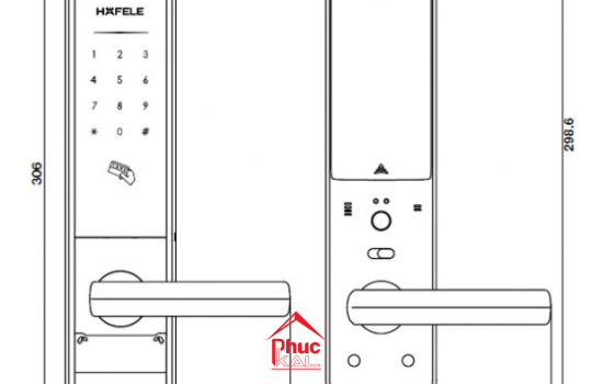 Khóa điện tử EL8000 Hafele 912.20.359